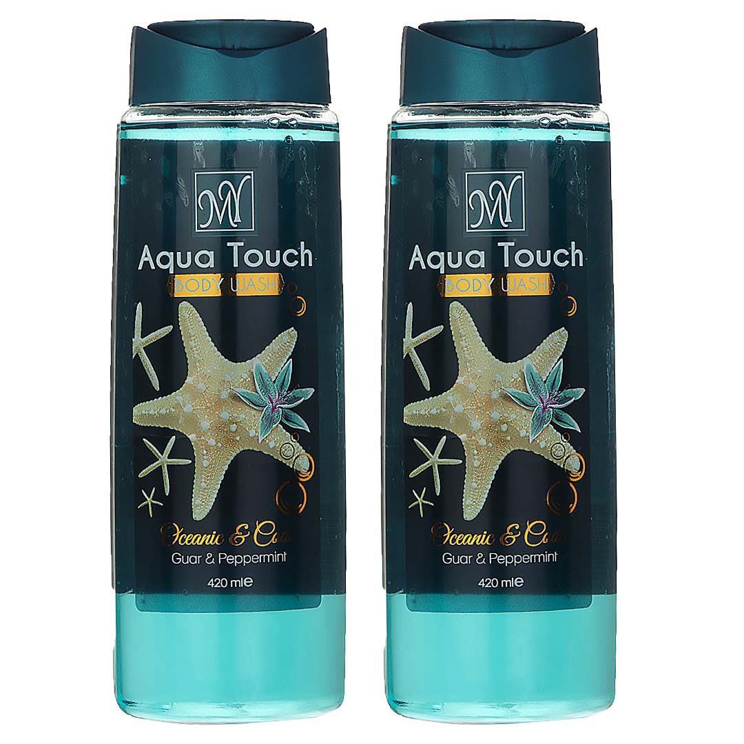 شامپو بدن مای مدل aqua touch حجم 420 میلی لیتر مجموعه 2 عددی